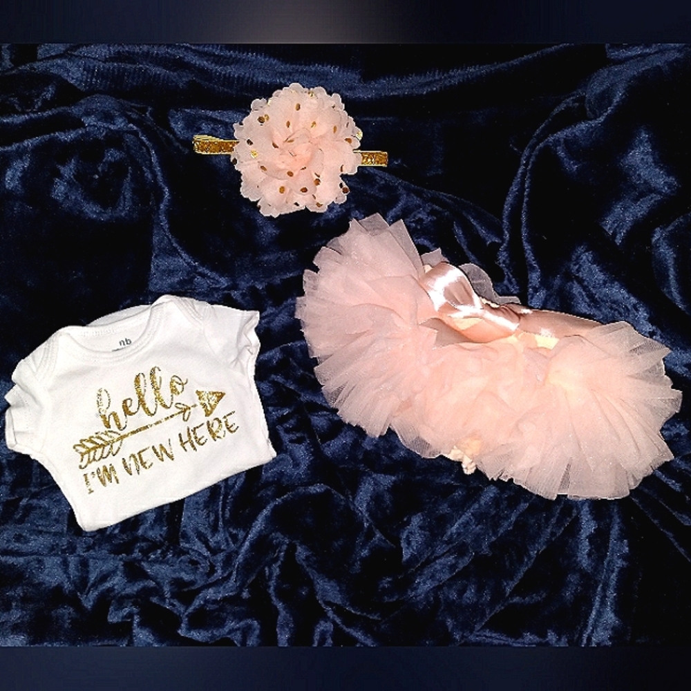 Newborn pink photo prop outfit